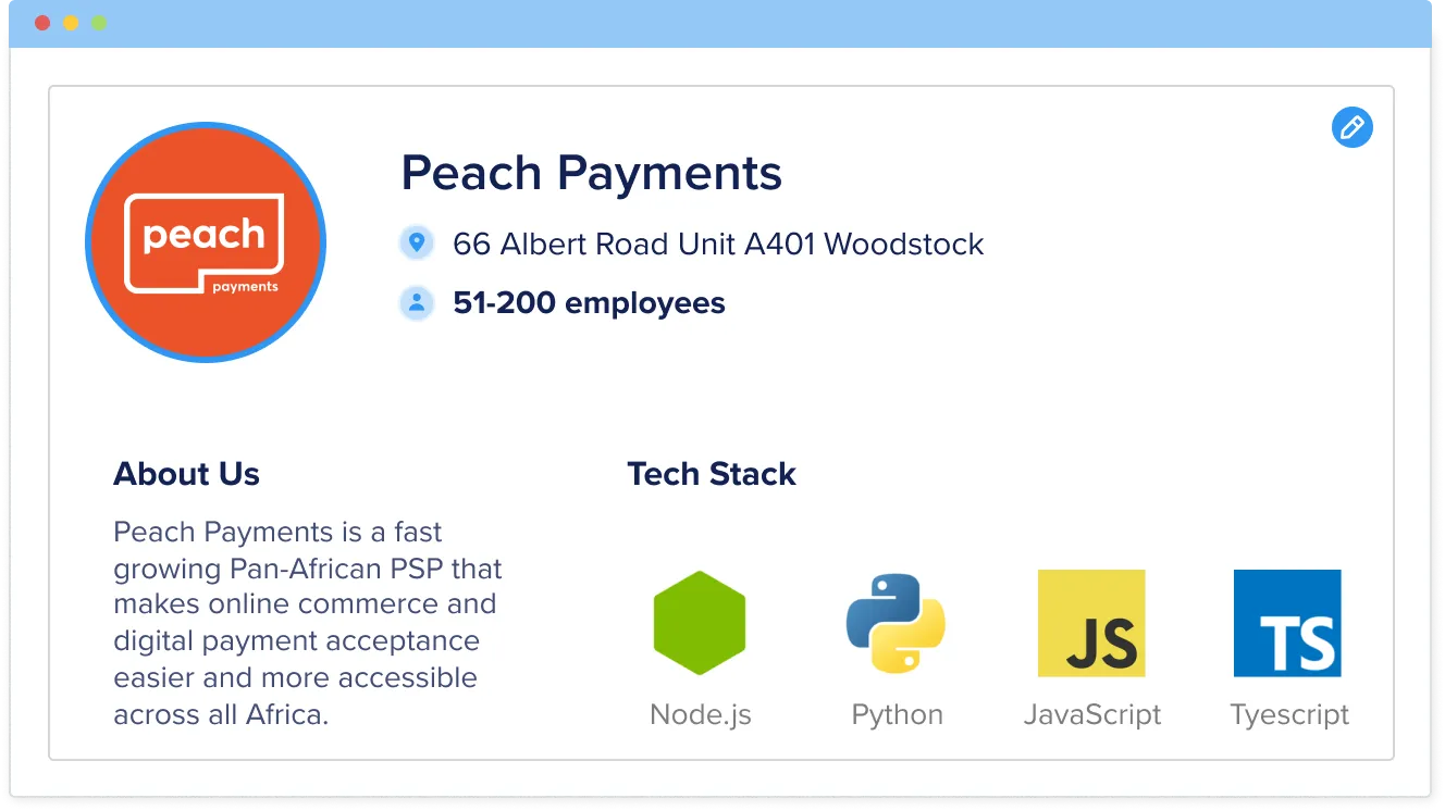 peach payments company profile